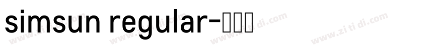 simsun regular字体转换